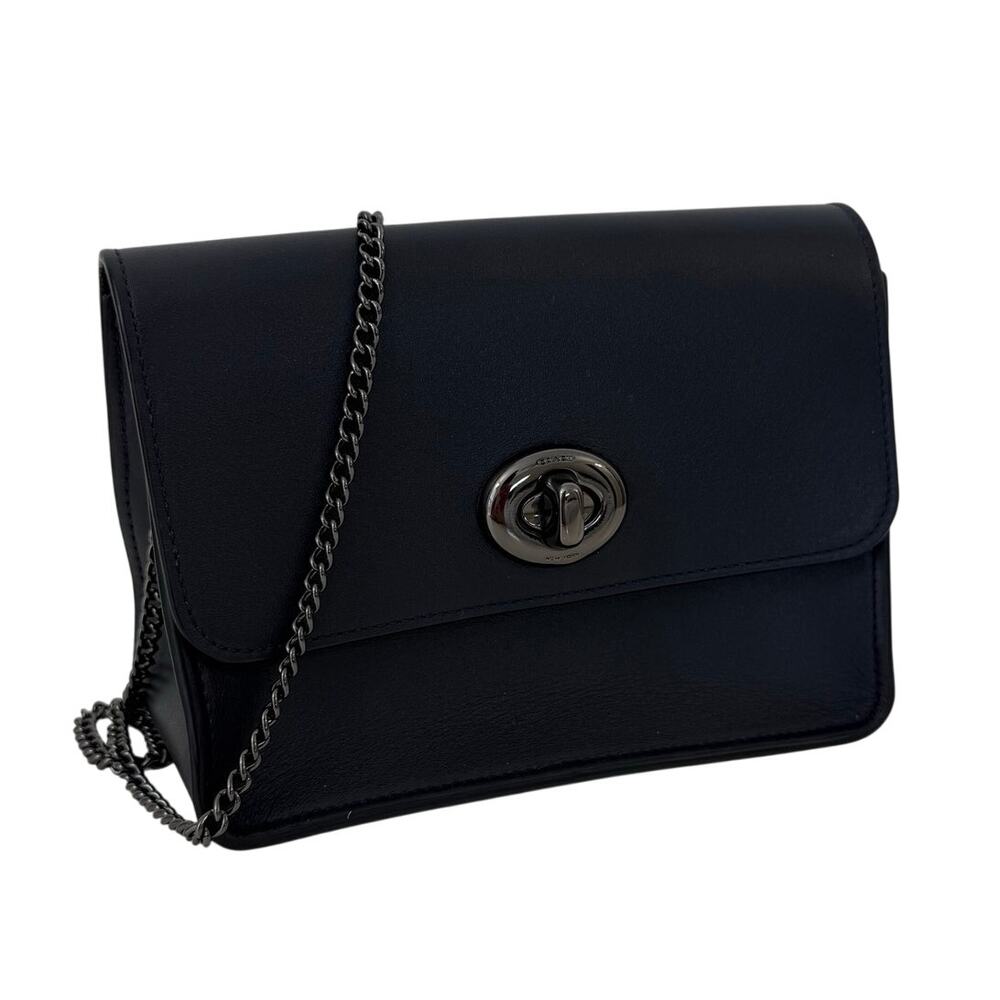 Coach Bowery Crossbody Bag Refined Calf Leather Dark Navy 57714